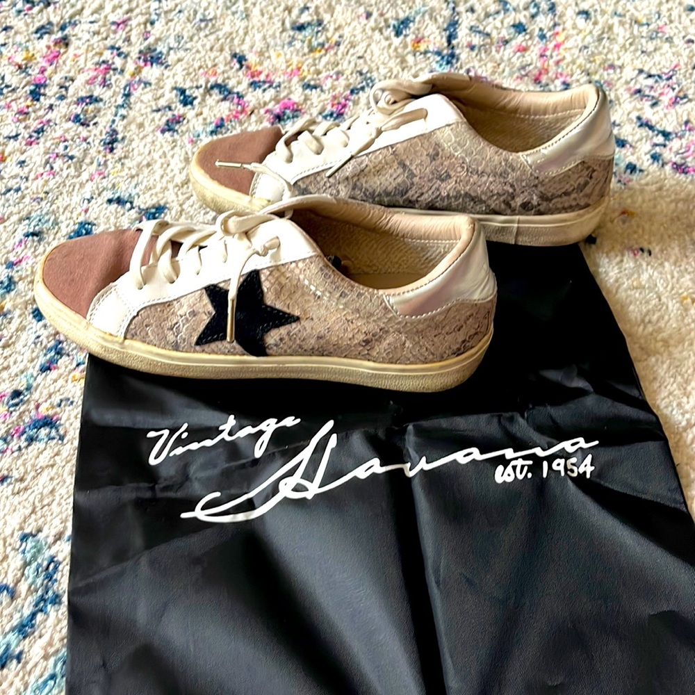 Vintage Havanas Snake Multi Color Sneaker, Size 8.5